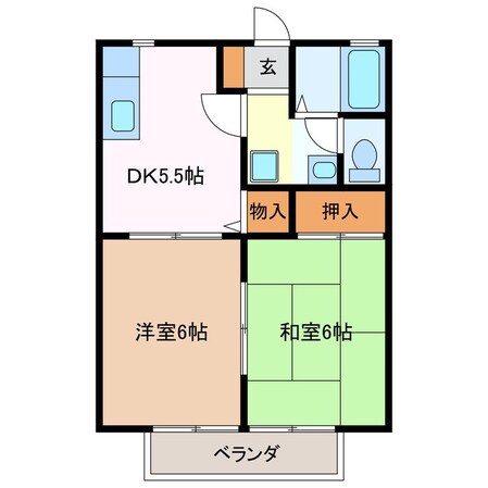 コーポ北川の物件間取画像